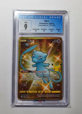 2021 Mew Gold Rare Pokemon Celebrations CGC 9 