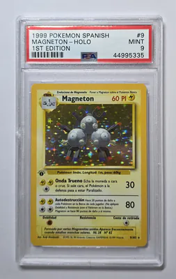 1999 Pokemon Spanish Base Set 1st Edition Holo Magneton PSA 9