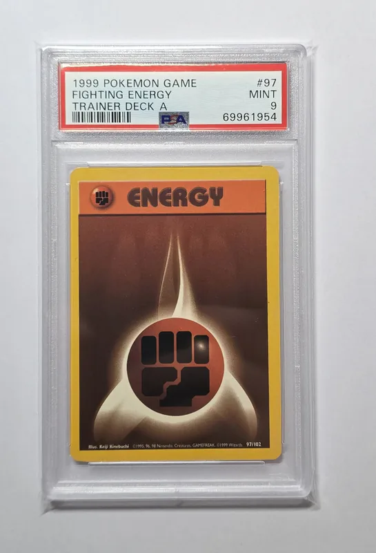 1999 Pokemon Fighting Energy Trainer Deck A PSA 9 - Immagine 2 di 2