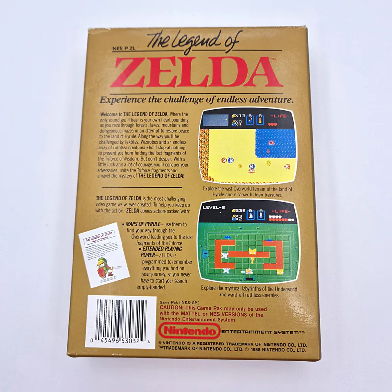 The Legend of Zelda NES (United Kingdom) 2nd Print, Distributed by Bandai - 이미지 2/13