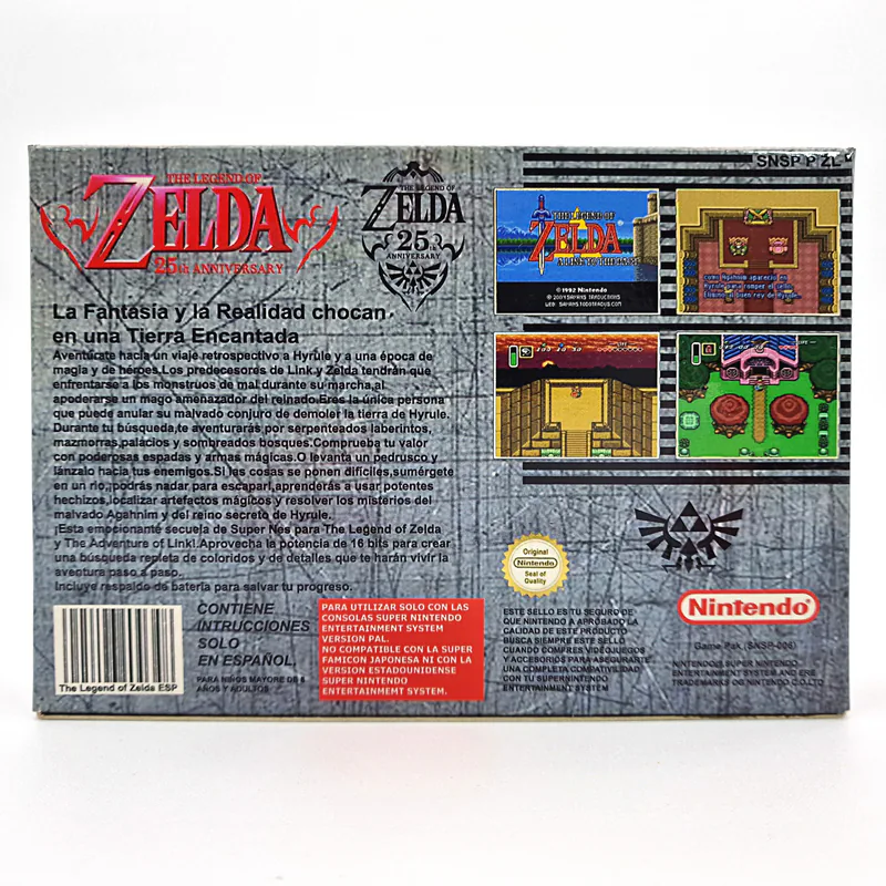 The Legend of Zelda A Link to the Past SNES - Reproduction 25th Anniversary Silver (Spain) - 이미지 2/11