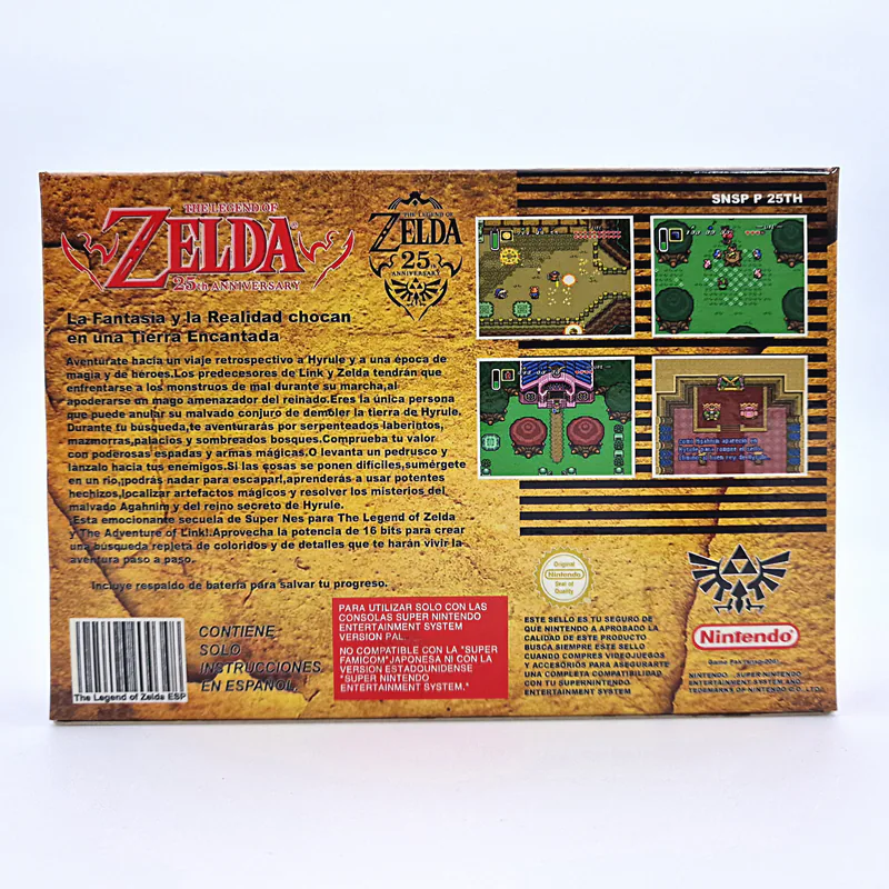 The Legend of Zelda A Link to the Past SNES - Reproduction 25th Anniversary Gold (Spain) - 이미지 2/10