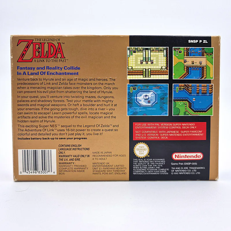 The Legend of Zelda A Link to The Past (United Kingdom) 2nd Print - Nintendo UK, SNES PAL - 圖片 2/11