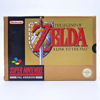 The Legend of Zelda A Link to The Past (United Kingdom) 2nd Print - Nintendo UK, SNES PAL
