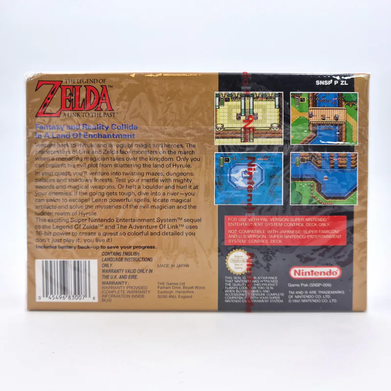 The Legend of Zelda A Link to The Past Sealed (United Kingdom) 3rd Print - The Games Ltd SNES PAL - 圖片 2/6