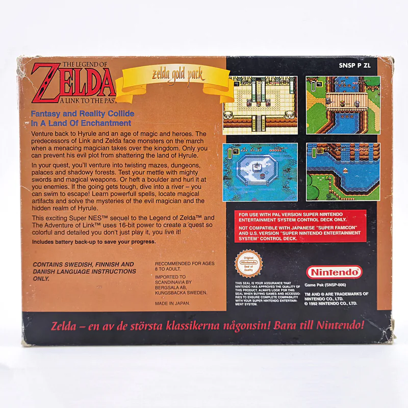 The Legend of Zelda A Link to The Past Gold Pack - SNES PAL Big Box - 圖片 2/7