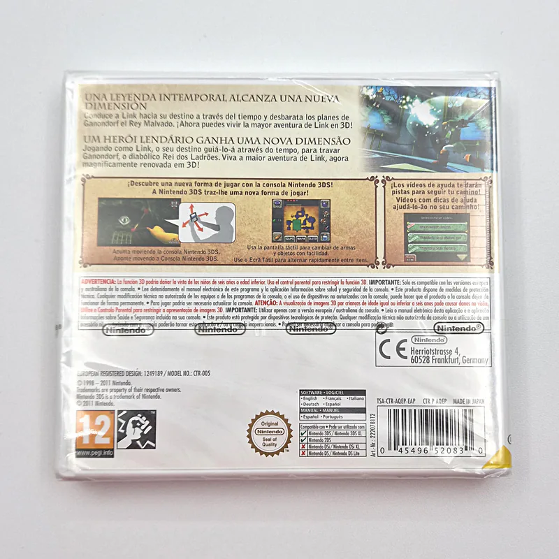 The Legend of Zelda Ocarina of Time 3D (Spain) 2nd Print, Nintendo 3DS Sealed - 이미지 2/3