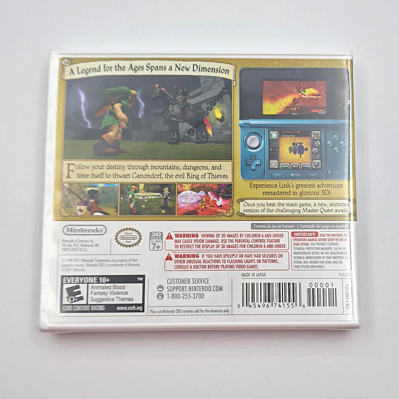 The Legend of Zelda Ocarina of Time 3D (United States) 2nd Print Nintendo 3DS, Sealed - 이미지 2/3