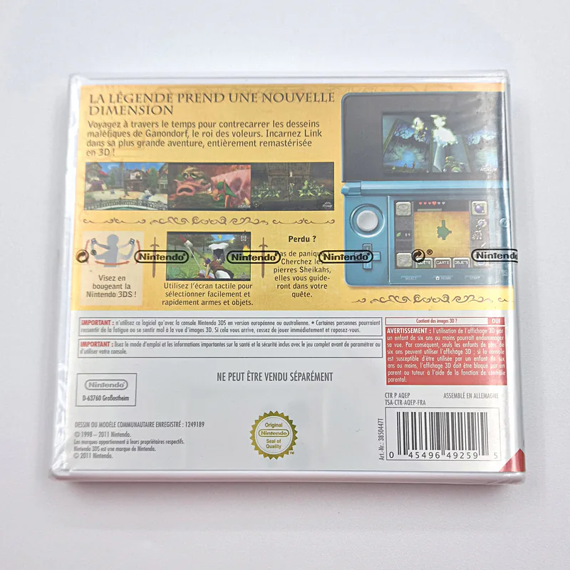 The Legend of Zelda Ocarina of Time 3D - Pre Order Box (France) Nintendo 3DS, Sealed - 圖片 2/3