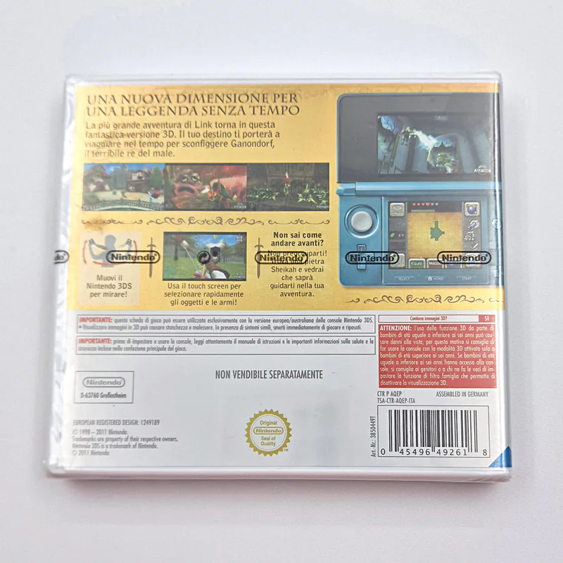 The Legend of Zelda Ocarina of Time 3D - Pre Order Box (Italy) Nintendo 3DS, Sealed - 이미지 2/3