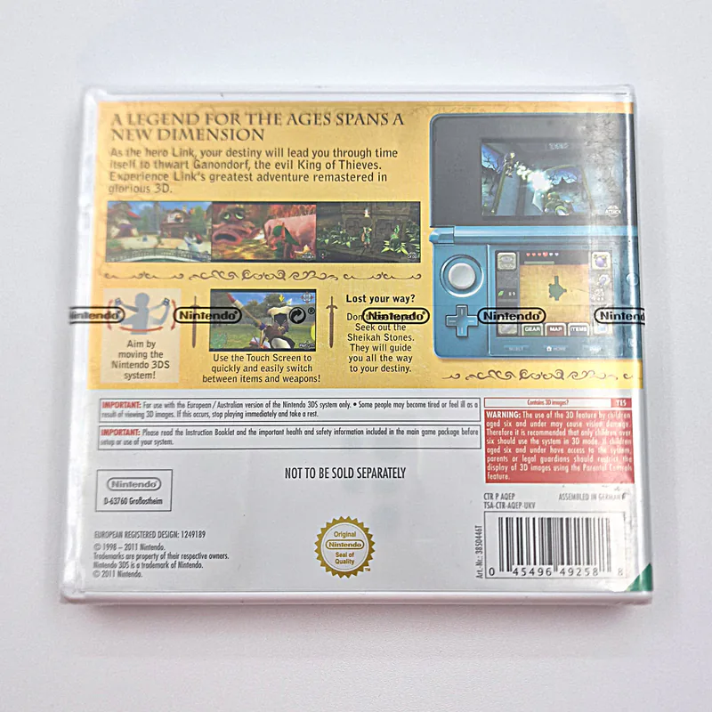 The Legend of Zelda Ocarina of Time 3D - Pre Order Box (United Kingdom) Nintendo 3DS, Sealed - 이미지 2/3
