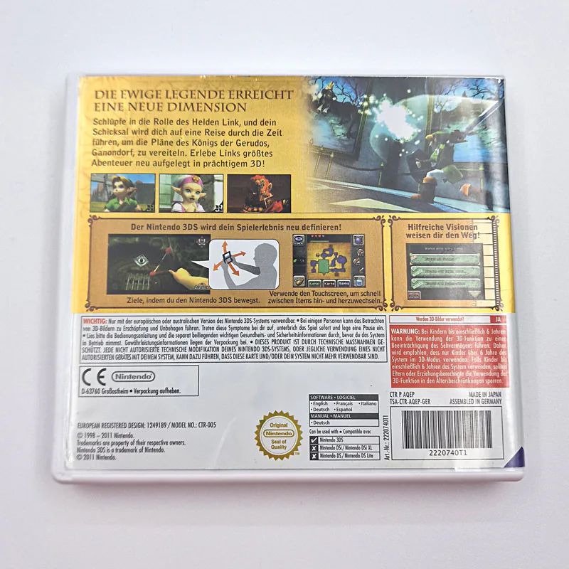 The Legend of Zelda Ocarina of Time 3D - Gold Colver (Germany) Nintendo 3DS, CIB - 이미지 2/4