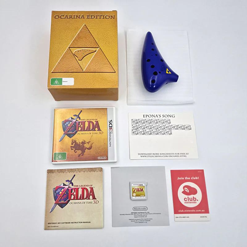 The Legend of Zelda Ocarina of Time 3D - Limited Edition (Australia) Ocarina Edition EBGAMES Exclusive, Nintendo 3DS - 圖片 2/11