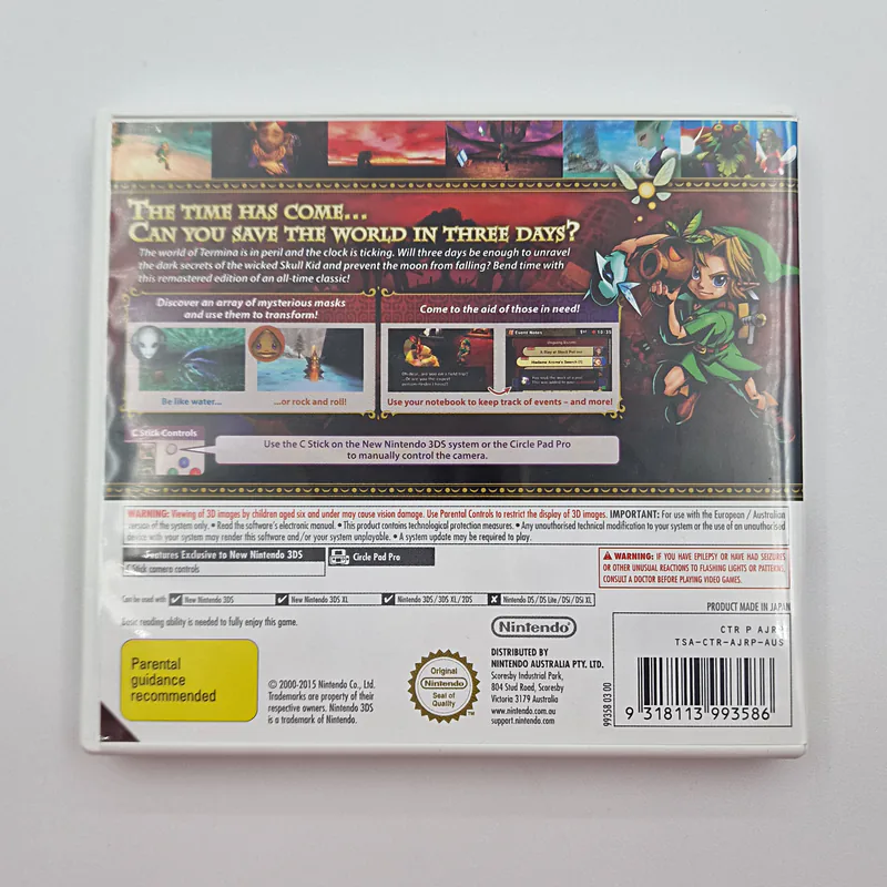 The Legend of Zelda Majora's Mask 3D (Australia) New, Nintendo 3DS - 圖片 2/4