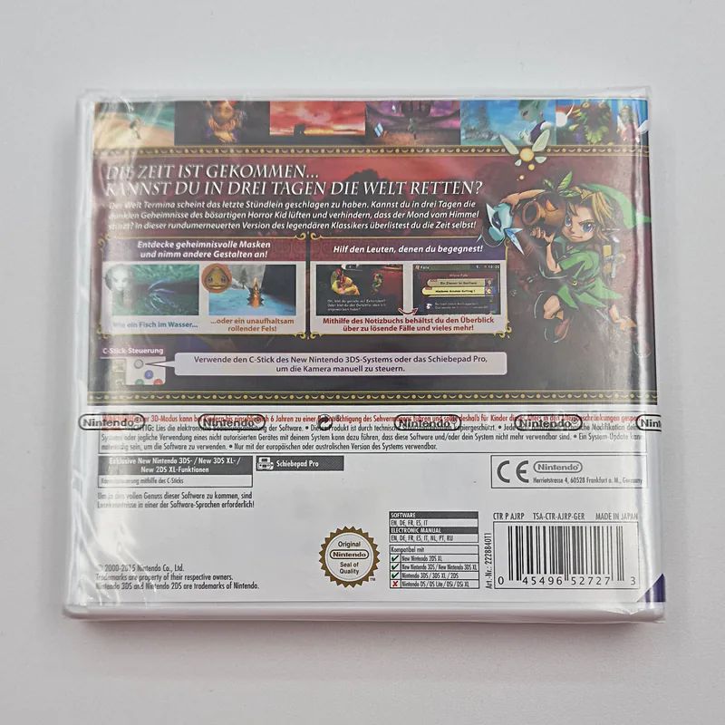 The Legend of Zelda Majora's Mask 3D (Germany) 2nd Print, Sealed - 이미지 2/3