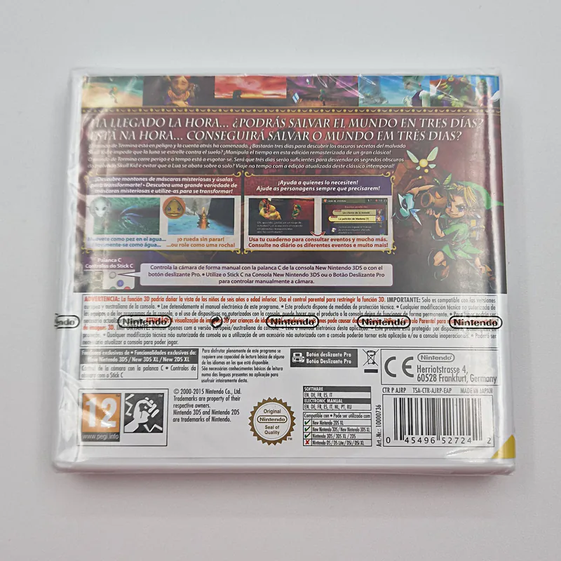 The Legend of Zelda Majora's Mask 3D (Spain/Portugal) 2nd Print, Sealed, Nintendo 3DS - 이미지 2/3
