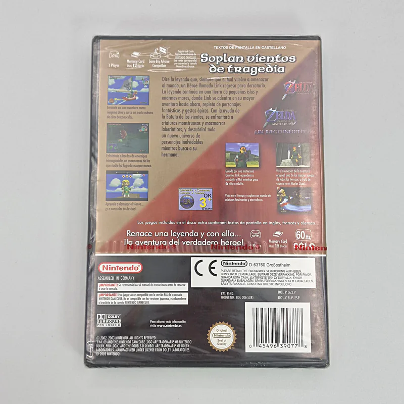The Legend of Zelda The Wind Waker Limited Edition Black (Spain) GameCube, Sealed - 이미지 2/5