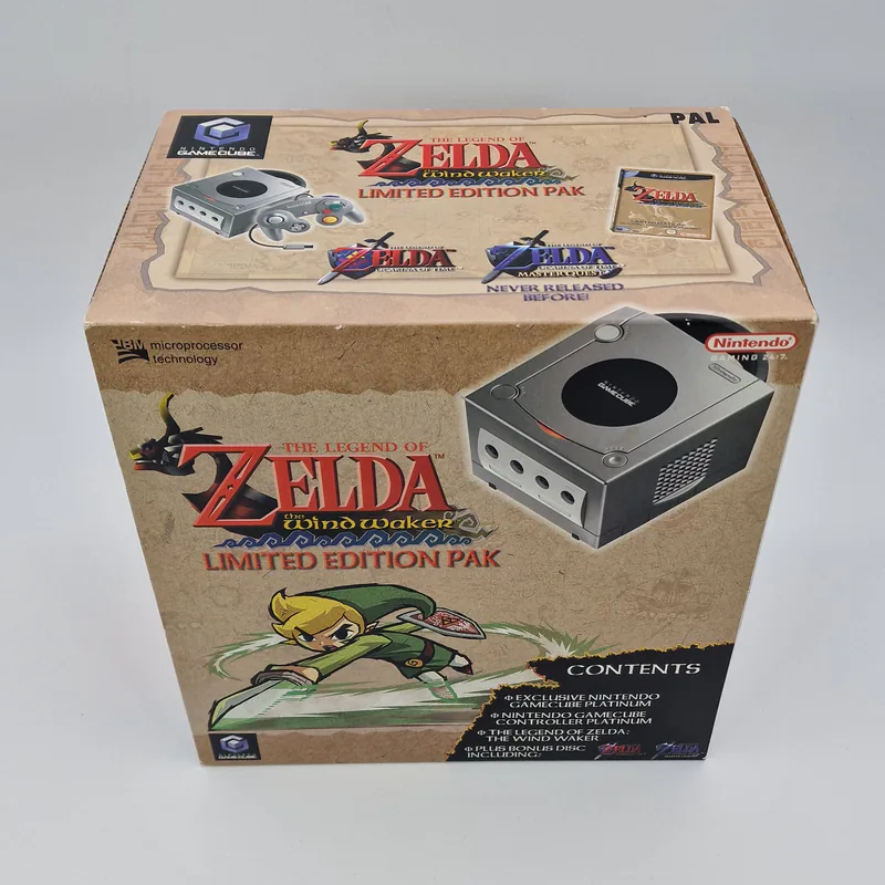 GameCube Platinum Silver - The Legend of Zelda The Wind Waker Limited Edition Pak (United Kingdom) - 이미지 2/9