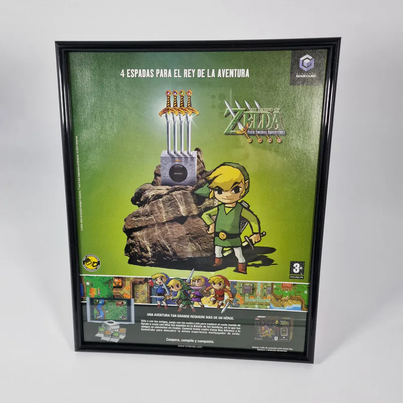 The Legend of Zelda Four Swords Adventures - Nintendo Acción Magazine (Spain) Framed sheet  - 이미지 2/2