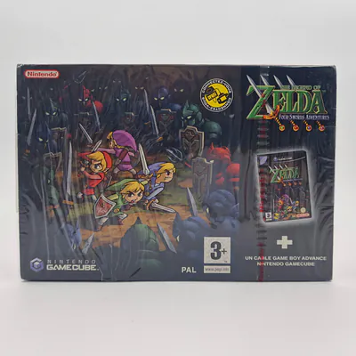 The Legend of Zelda Four Swords Adventures Big Box (France) Red Strip Sealed, GameCube