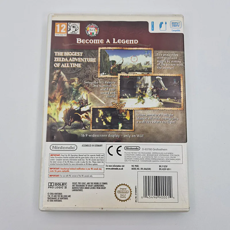 The Legend of Zelda Twilight Princess 2nd Print (United Kingdom) Nintendo Wii, CIB - 이미지 2/4