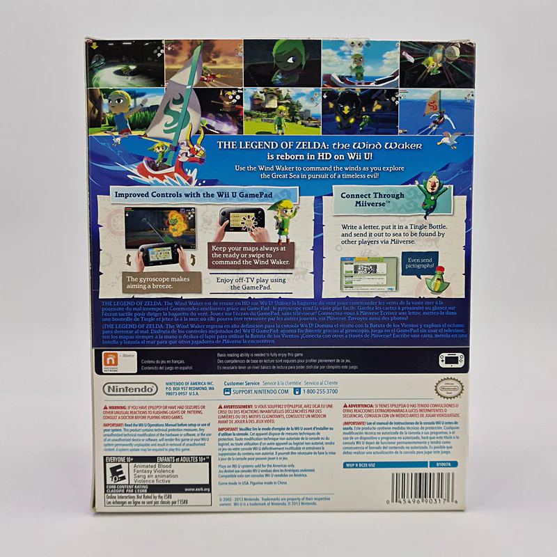 The Legend of Zelda The wind Waker HD Limited Edition (United States) GameStop Exclusive, Nintendo Wii U, New - 圖片 2/4
