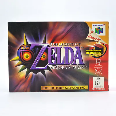 The Legend of Zelda Majora's Mask Limited Edition - Gold Game Pak (Australia) Nintendo 64, Mint