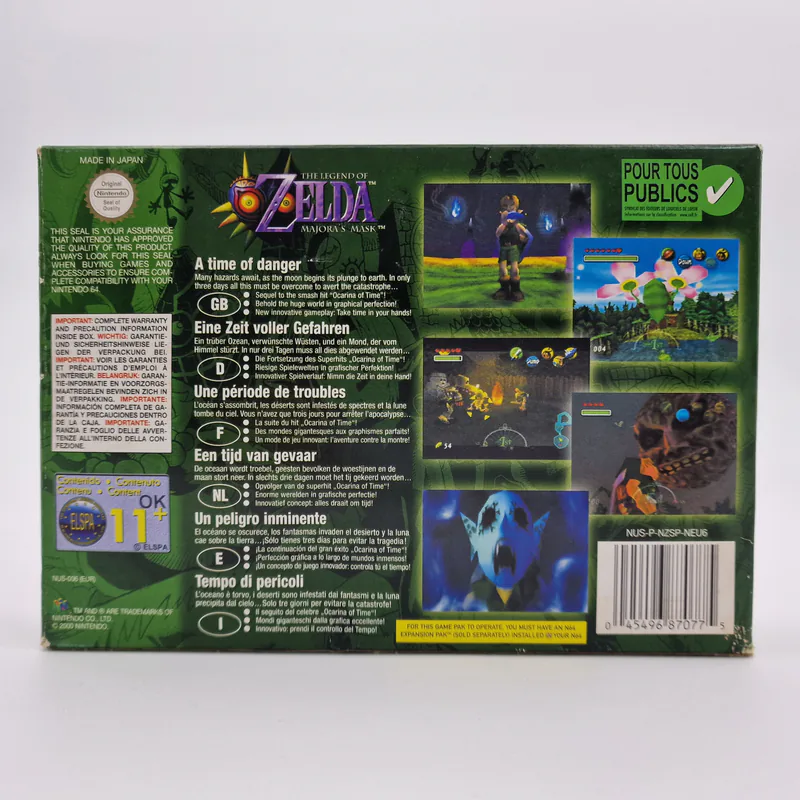 The Legend of Zelda Majora's Mask (Europe) Nintendo 64, CIB - 이미지 2/8