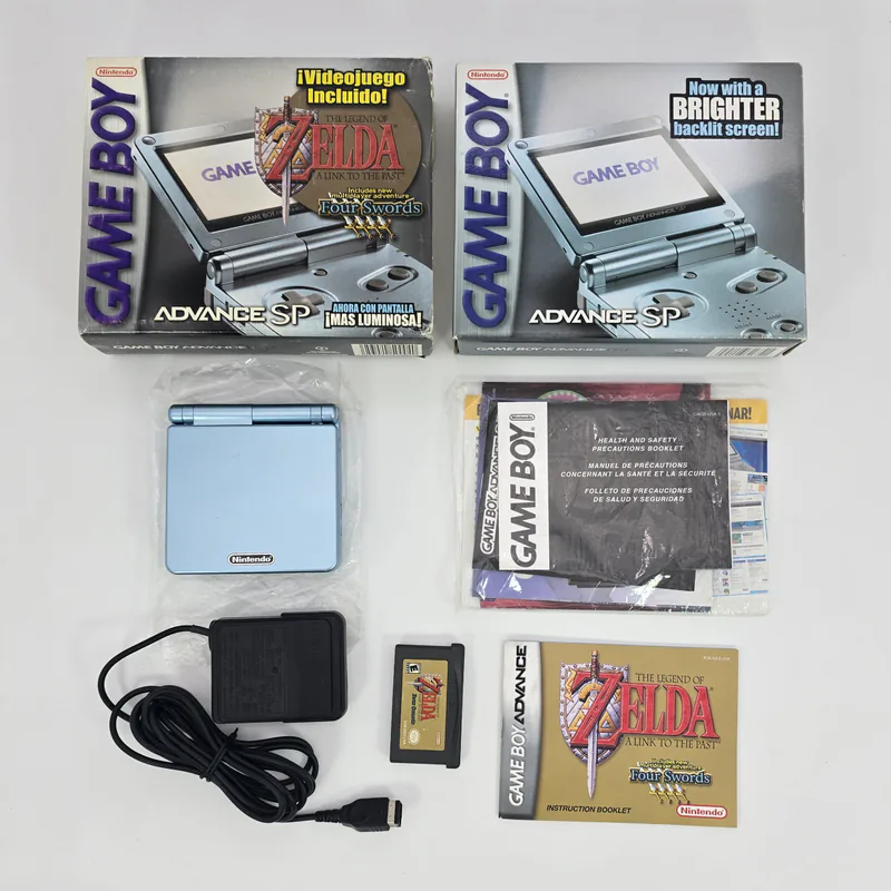Game Boy Advance SP AGS-101 Pearl Blue - The Legend of Zelda A Link to The Past (Mexico) - 圖片 2/6