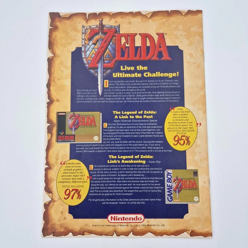 The Legend of Zelda Comic - Live the Ultimate Challenge! (United Kingdom) Zelda A Link To The Past & Link's Awakening - 圖片 2/9