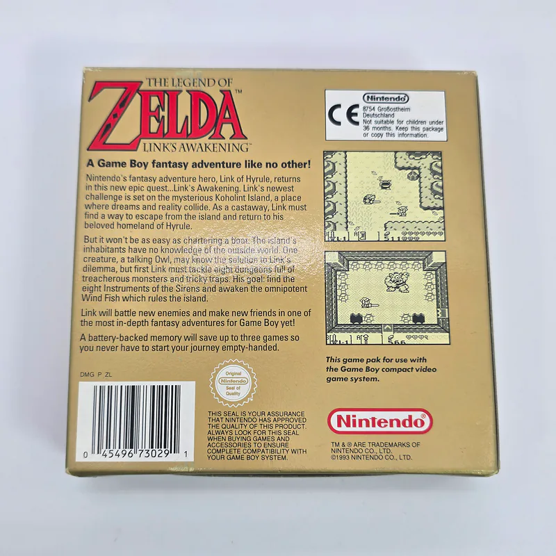 The Legend of Zelda Link's Awakening (United Kingdom) Nintendo UK , Game Boy 1st Print - 圖片 2/7