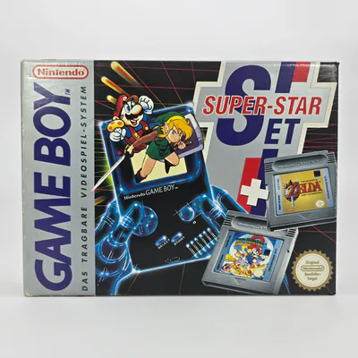 Game Boy Gray - Super-Star Set (Germany) The Legend of Zelda Link's Awakening + Super Mario Land 2 Pack
