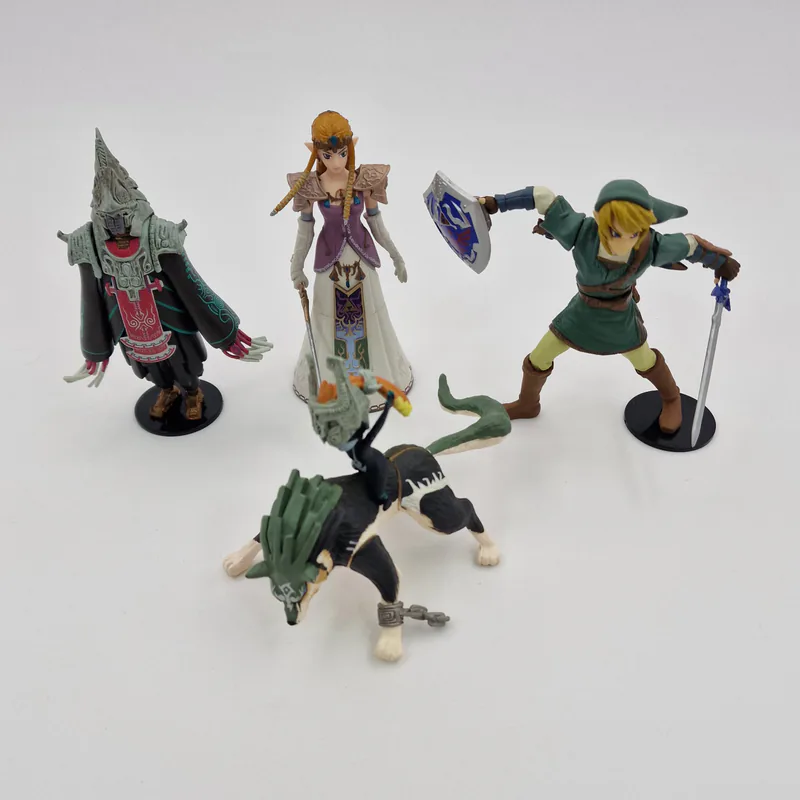 The Legend of Zelda Twilight Princess - Yujin Figures 2006 (Japan) Complete Set: Zelda, Link, Wolf, Ganondorf - 이미지 2/13