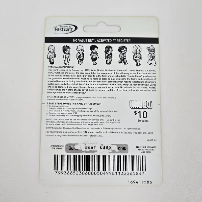 Habbo 2010 Fast Card United States - Green Traxmachine $10 USD - Habbo.com - 圖片 2/2