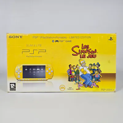 PSP 2004 Slim & Lite Yellow - Les Simpson Le Jeu Limited Edition (France)