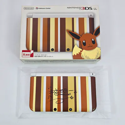 Nintendo 3DS XL - Eevee Pokémon Center Limited Edition (Japan) - 3DS LL Signed by Junichi Masuda