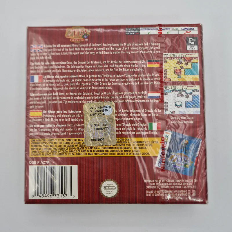 The Legend of Zelda Oracle of Seasons (Europe) 1st Print, Game Boy Color, Sealed - 圖片 2/4