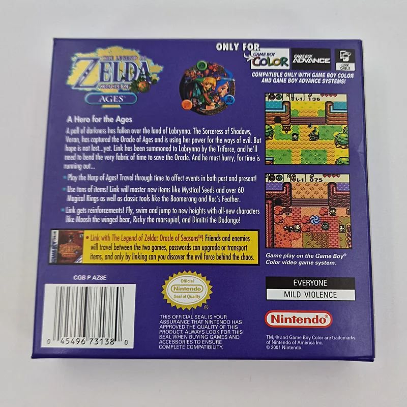 The Legend of Zelda Oracle of Ages (United States) 1st Print, Game Boy Color - 圖片 2/7