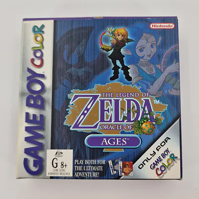 The Legend of Zelda Oracle of Ages (Australia) 2nd Print, Game Boy Color
