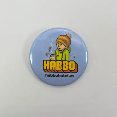 Habbo Pin 2005 - Coffee Light Blue - Habbohotel.es Spain (Habbo.es)
