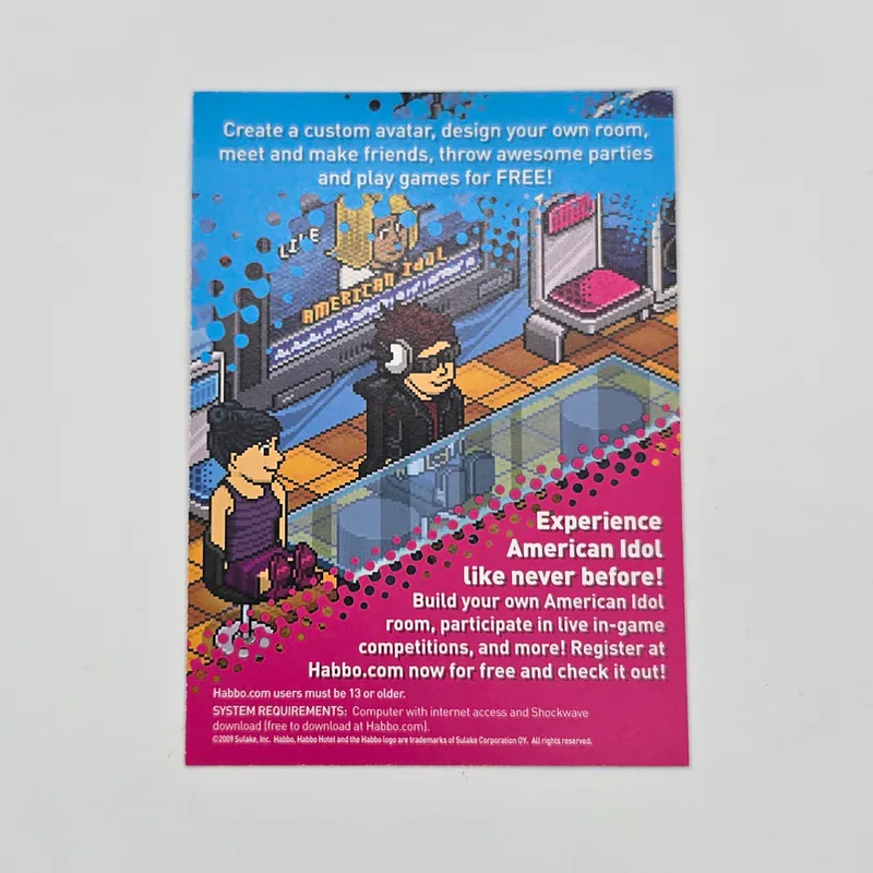 Habbo.com American Idol promotional card 2009 (United States) - 圖片 2/2