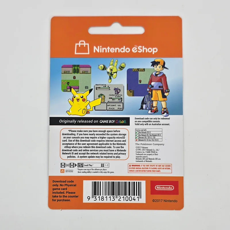 Pokémon Silver Game Boy Color Prepaid Card Code - Nintendo eShop 3DS (Australia) - 圖片 2/2