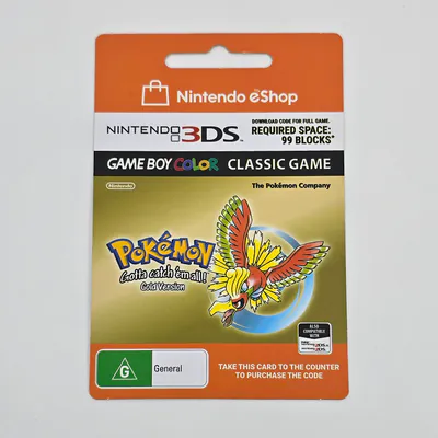 Pokémon Gold Game Boy Color Prepaid Card Code - Nintendo eShop 3DS (Australia)