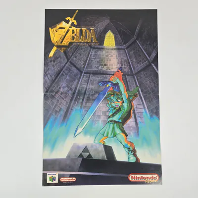 The Legend of Zelda Ocarina of Time Poster - Nintendo Accion 1999 (Spain)
