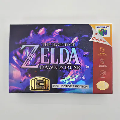 The Legend of Zelda Dawn & Dusk Collector's Edition Gold Cartridge (Blessing Entertainment) Unofficial - Nintendo 64