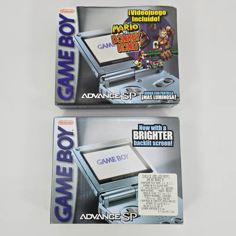Game Boy Advance SP AGS-101 Pearl Blue - Mario VS Donkey Kong Bundle (Mexico) Sealed - Image 2 of 7