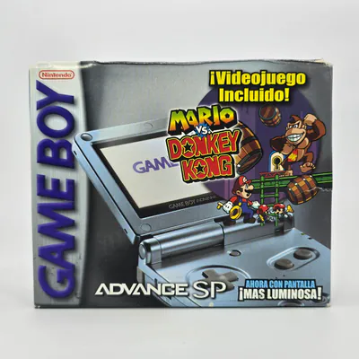 Game Boy Advance SP AGS-101 Pearl Blue - Mario VS Donkey Kong Bundle (Mexico) Sealed