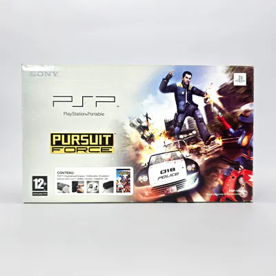 PSP 1004 Black Value Pack - Pursuit Force Edition (France)