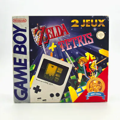 Game Boy Classic Gray - The Legend of Zelda Link's Awakening + Tetris Pack (France) Nintendo Classics 2 Jeux