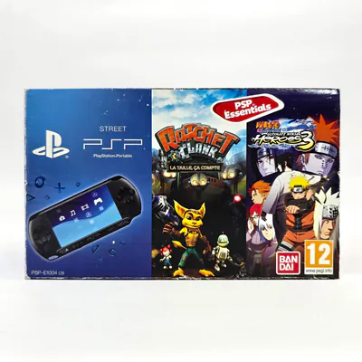 PSP Street E-1004 Charcoal Black - Ratchet and Clank Size Matters + Naruto Shippuden Ultimate Ninja Heroes 3 (France)